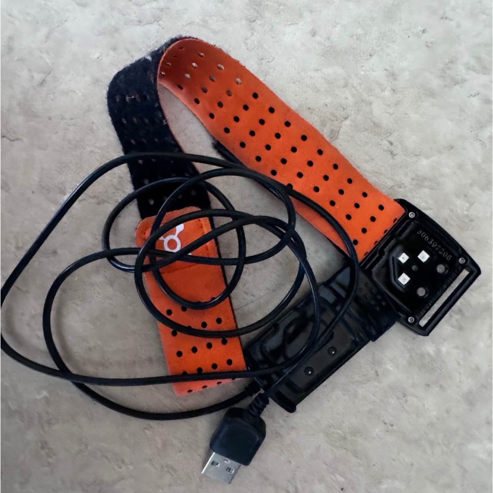 Orange and Black USB Charging Strap